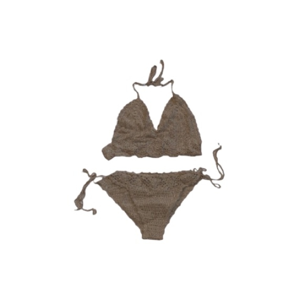 🆕 Handmade Tan Crocheted Bikini - Women’s Size XS